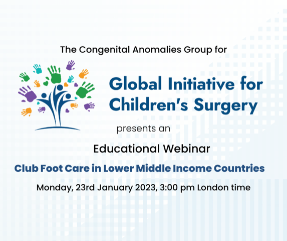 GICS Webinar on Club Foot Care in Low- and Middle-Income Countries